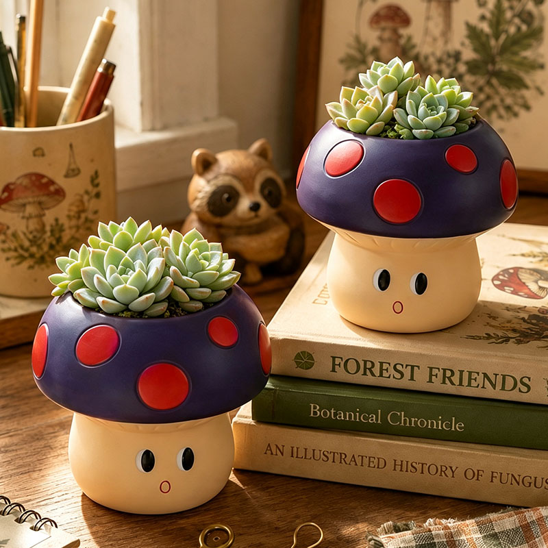 Cute Cartoon Mushroom Resin Su - đánh giá và giá Snake Plant Ceramic