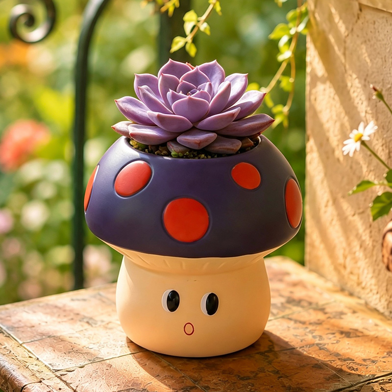 Cute Cartoon Mushroom Resin Su - đánh giá và giá Snake Plant Ceramic